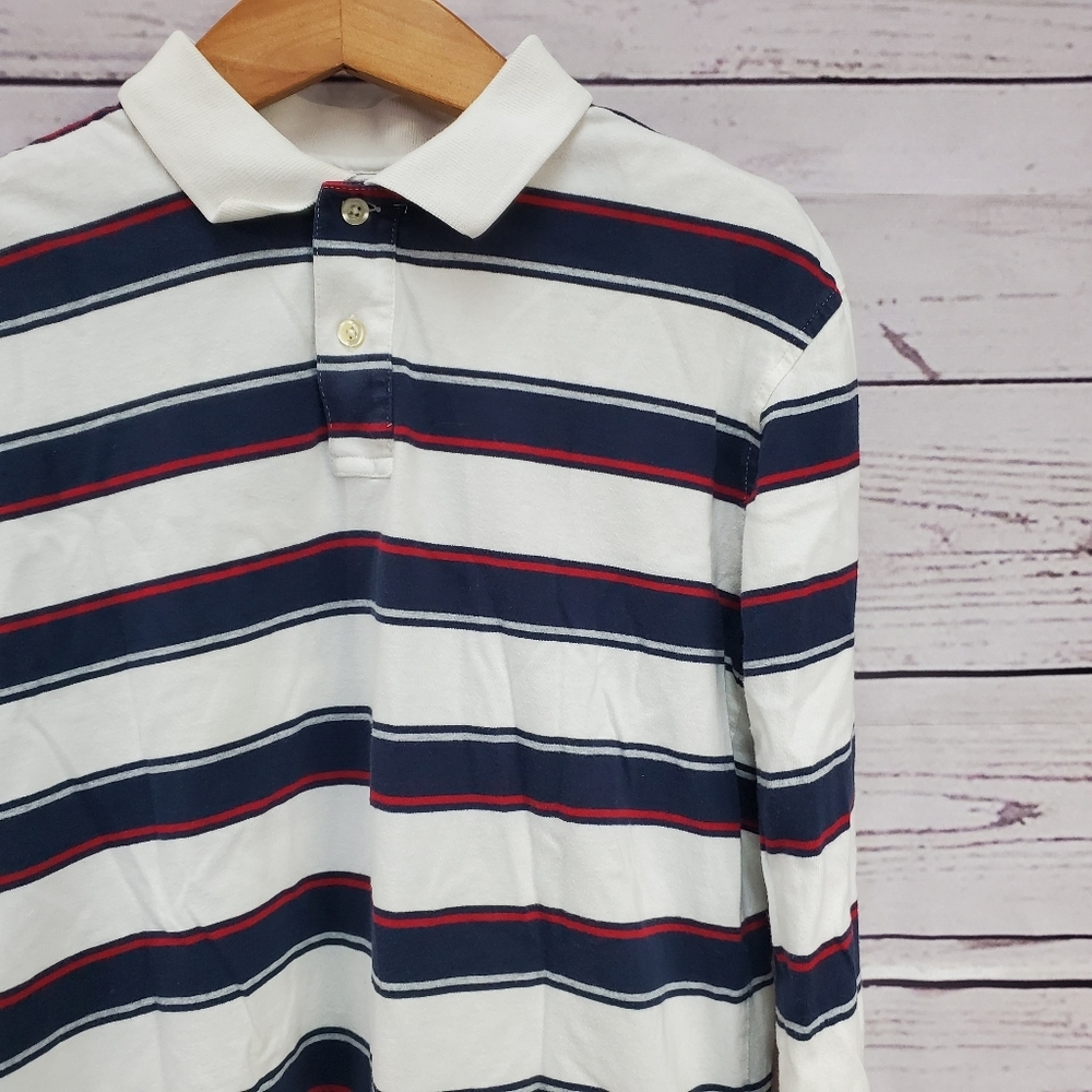 medium boy (teenager)stripe long sleeve polo shirt - Picture 3 of 4